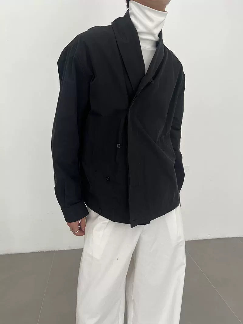 Asymmetric Collar Short Jacket WN21622