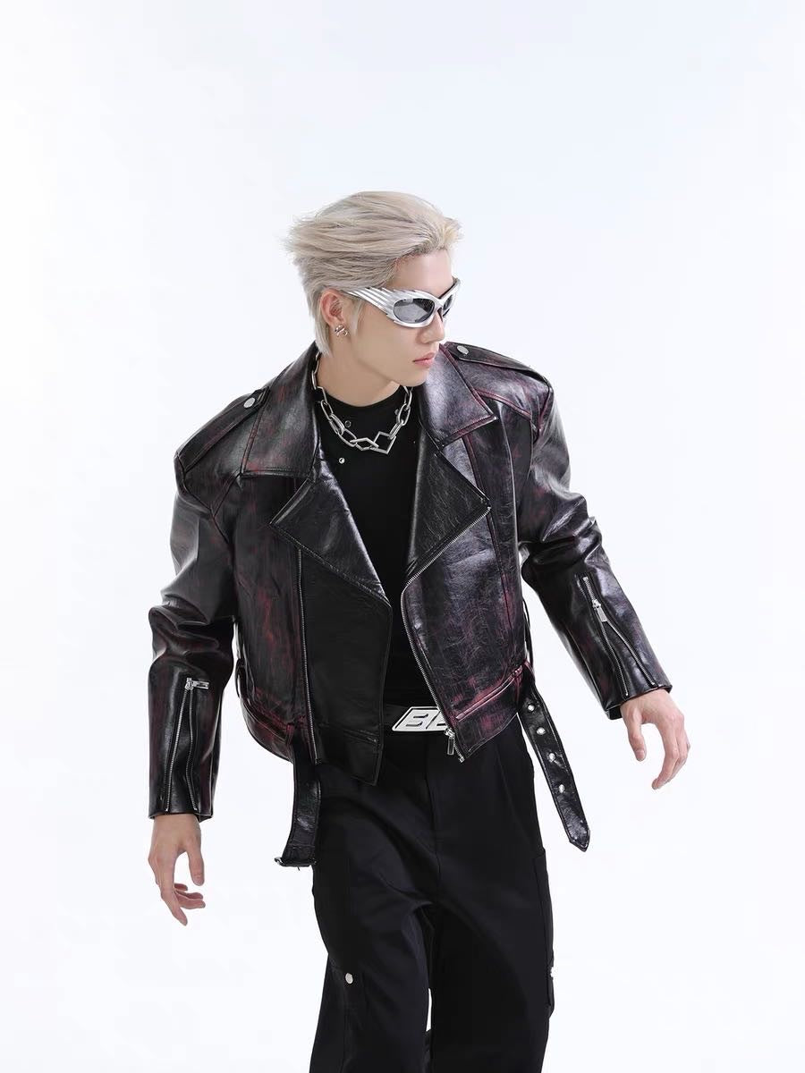 Heavyweight PU Leather Jacket WN27874