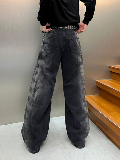Washed Wide Leg Denim Jeans WN25408