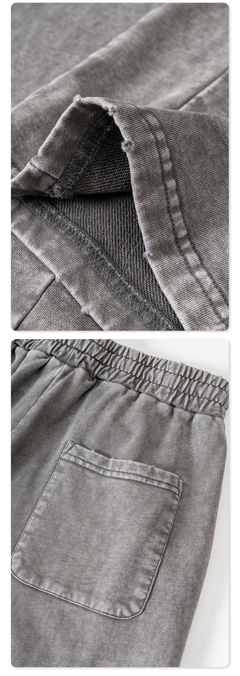 Washed Damage Wide-Leg Sweatpants WN6020