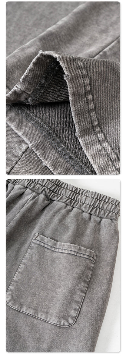 Washed Damage Wide-Leg Sweatpants WN6020