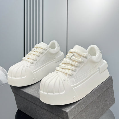 Breathable Canvas Thick-Sole Height-Increasing Sneakers WN24754