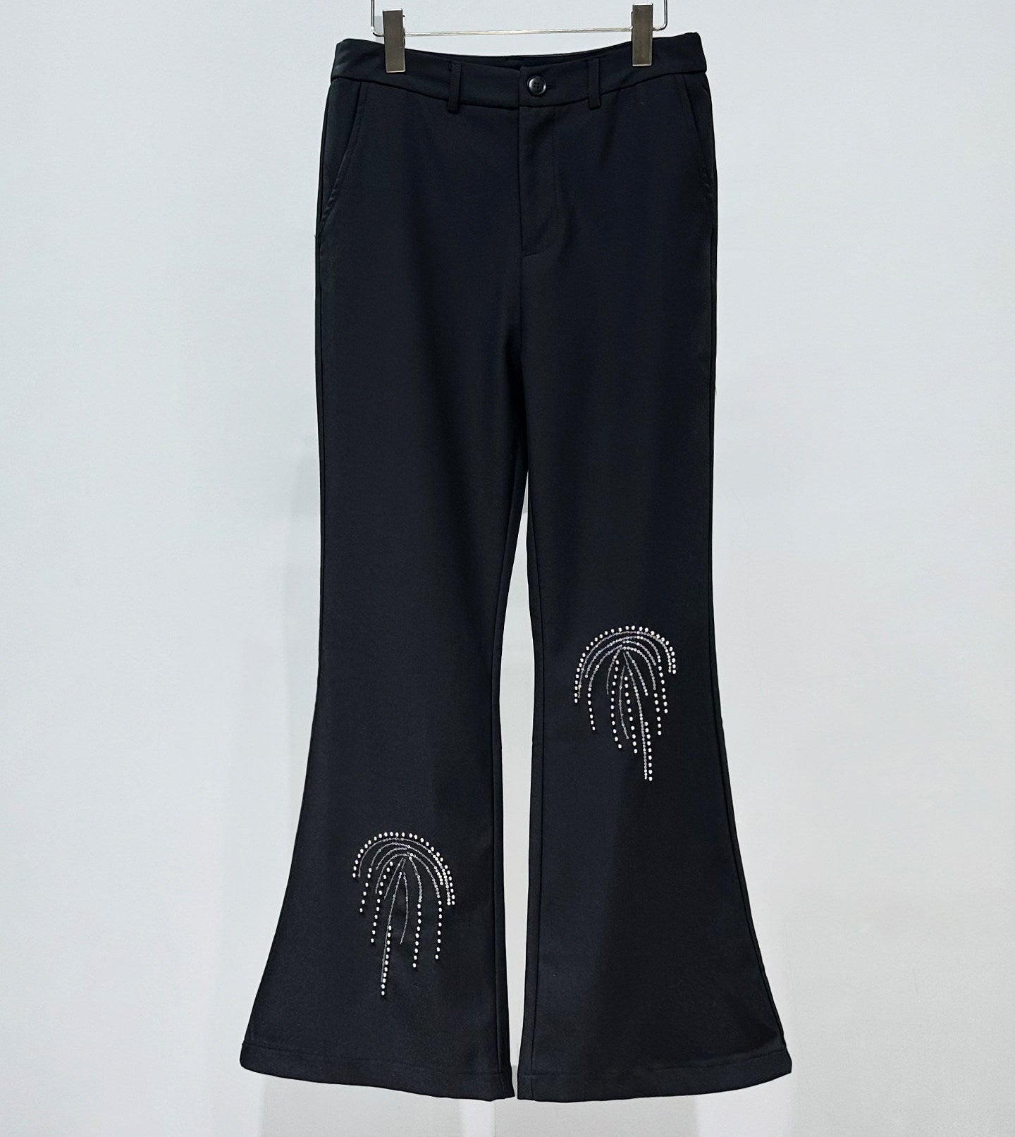 Sequin Embroidery Beaded Tailored Jacket & Flare Trousers Setup WN23906