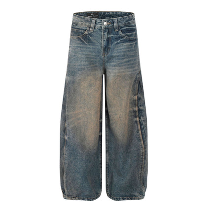 Washed Wide Leg Denim Jeans WN25968
