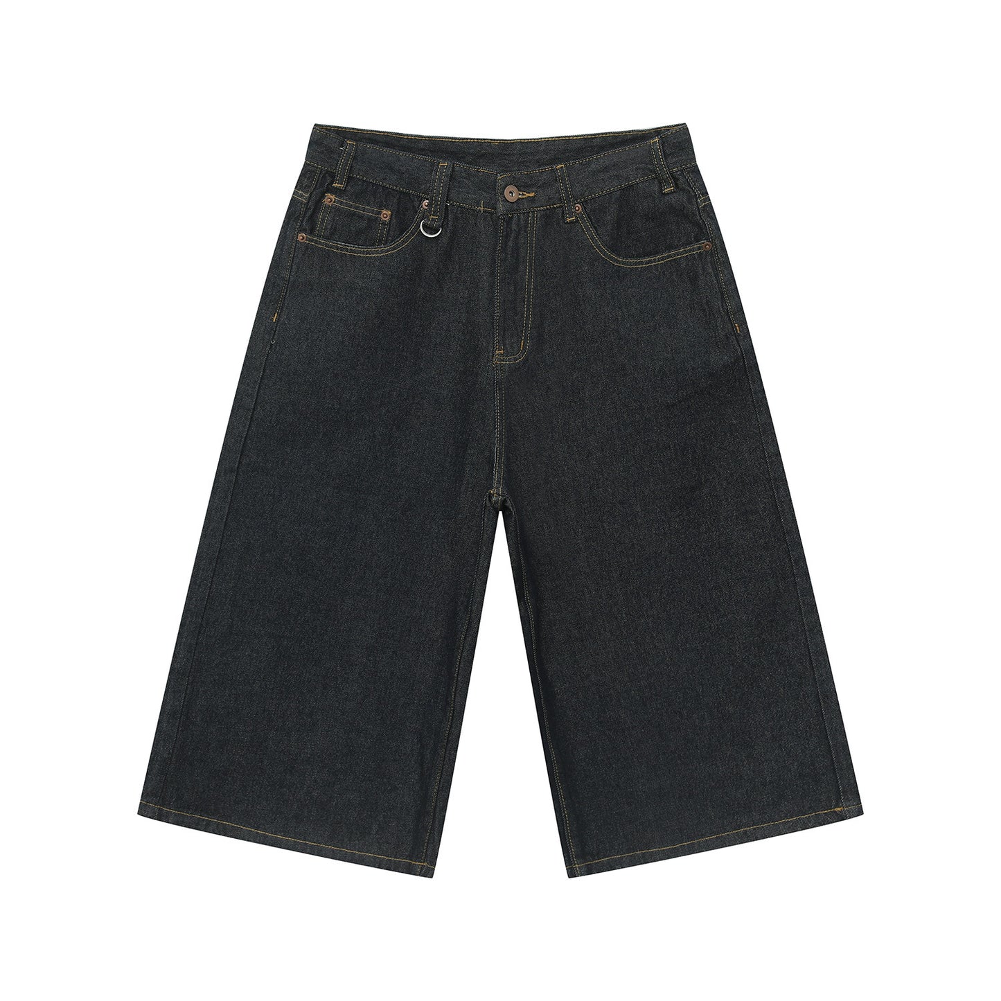 Wide Leg Denim Half Jeans WN24971