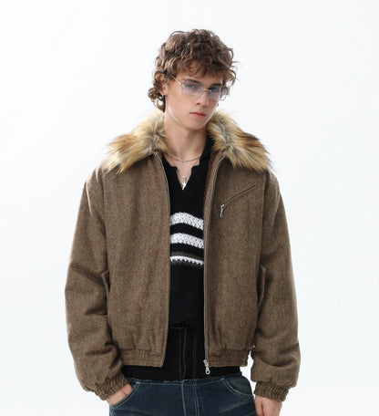 Fake Fur-Collar Thick Jacket WN22093