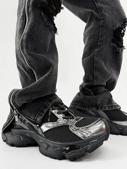 Platform Design Sporty Sneakers WN19111