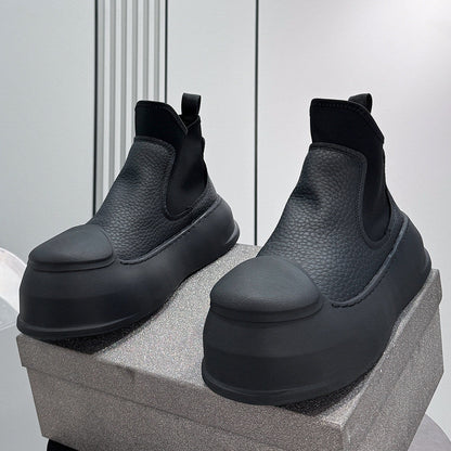 Side Gore Platform Chunky Sole Short Boots WN24617