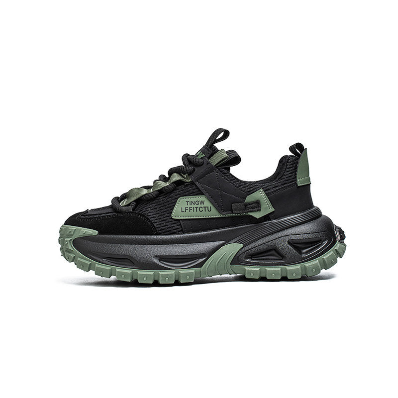 Color-Block Panel Trail Lace-Up Sneakers WN23454
