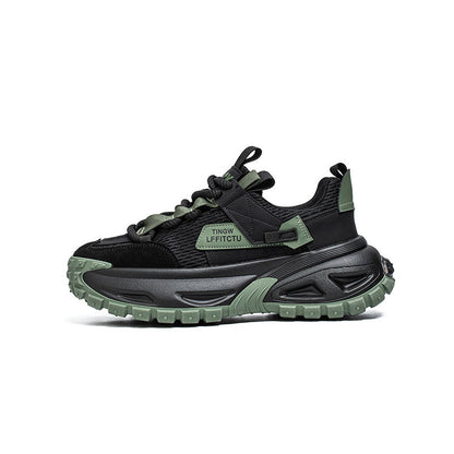 Color-Block Panel Trail Lace-Up Sneakers WN23454