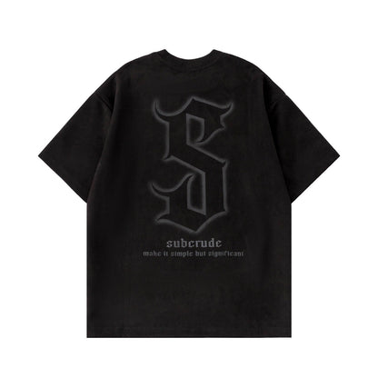 Suede Print Oversize Short Sleeve T-Shirt WN5287