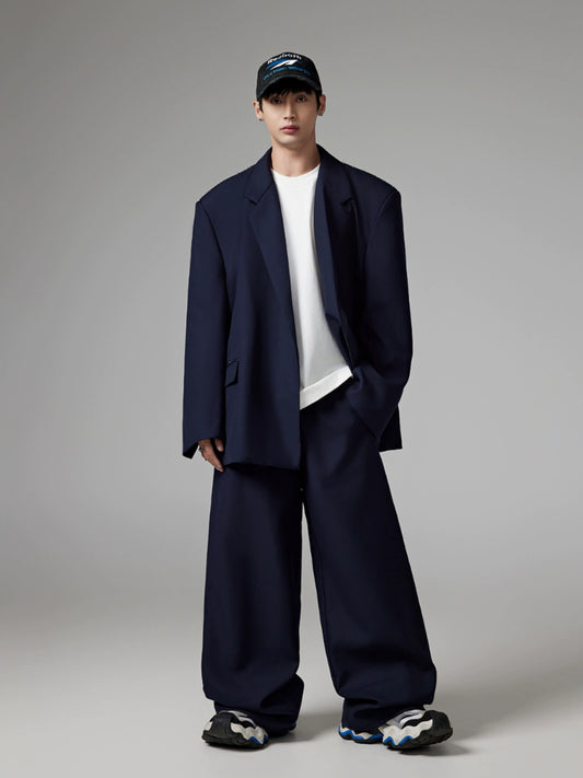 Metal Studs Oversize Tailored Jacket & Metal Studs Trousers Setup WN13364