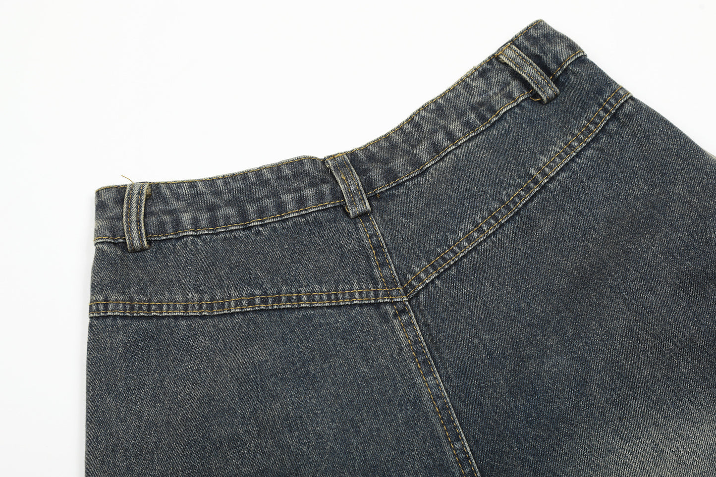Washed Damage Cargo Pocket Denim Half Pants WN25699