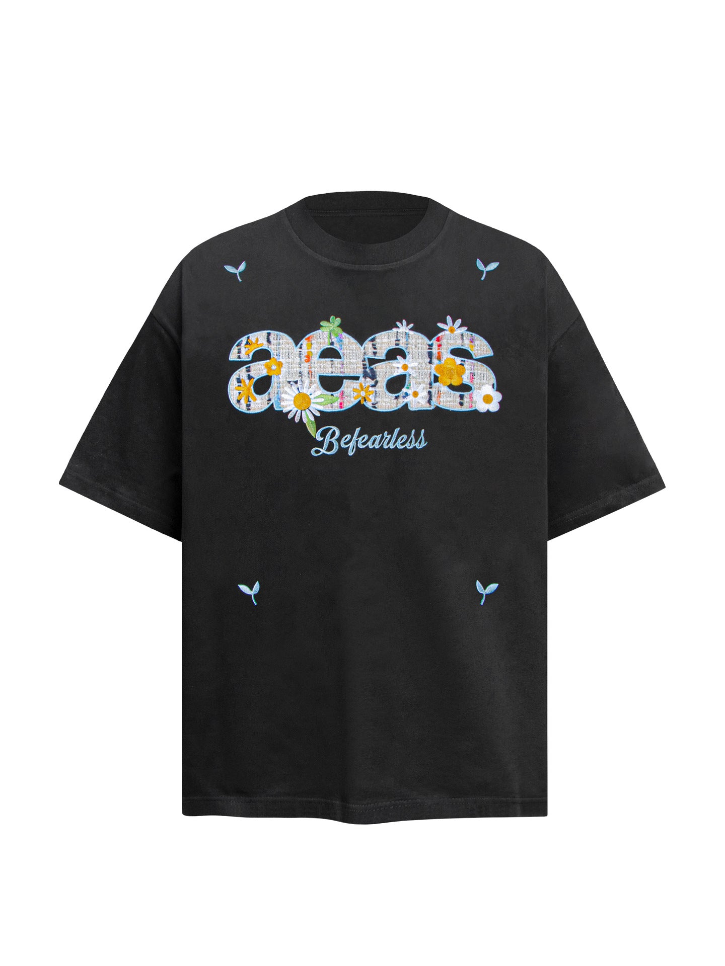 Flower Letter Print Short Sleeve T-Shirt WN26214