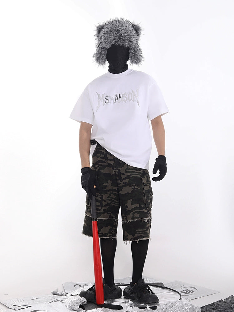 Dragon Spine Bone Design Print Short Sleeve T-Shirt WN18650