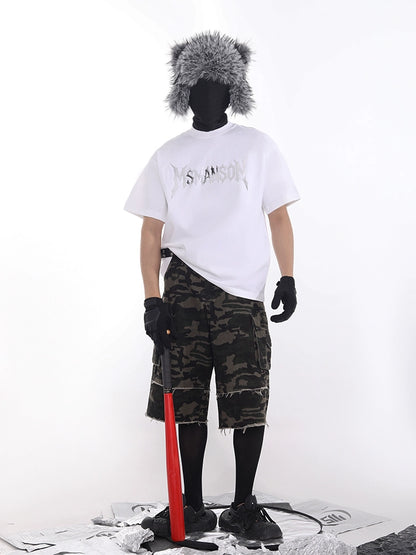 Dragon Spine Bone Design Print Short Sleeve T-Shirt WN18650