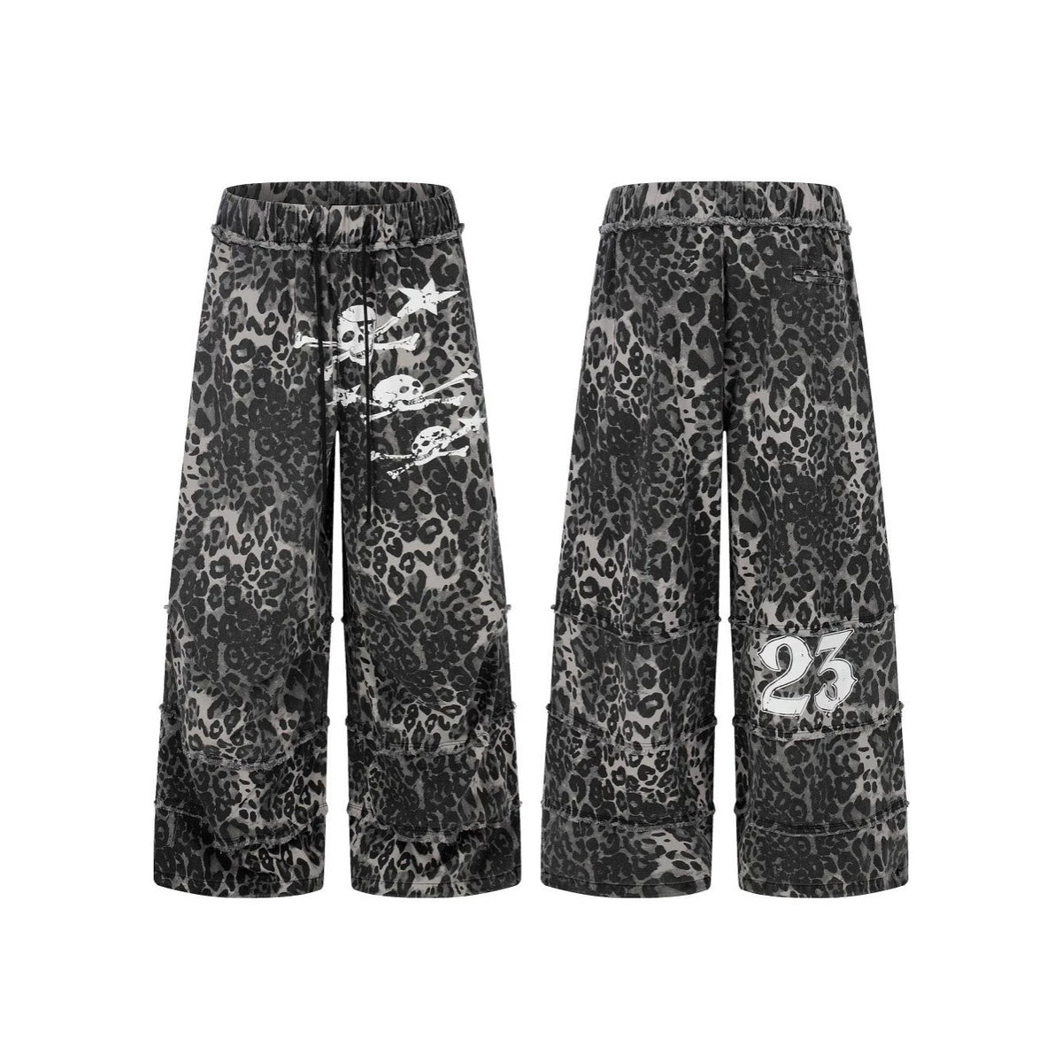 Leopard Graphic Wide Leg Pants WN28081