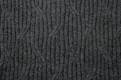 Frayed Hem Oversize Knit Sweater WN25934