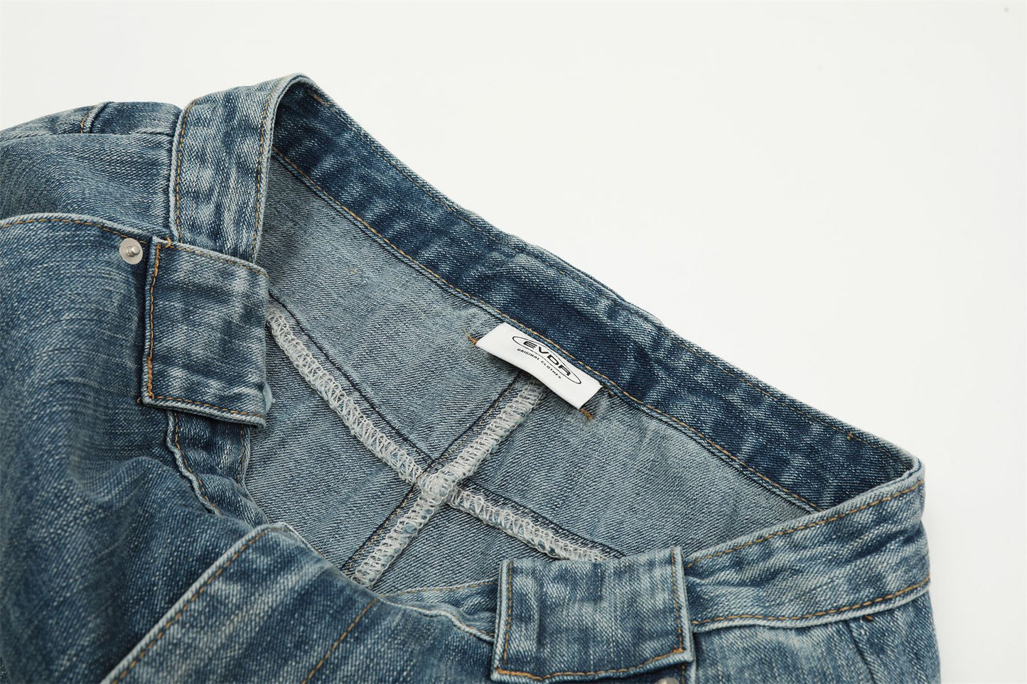 Washed Baggy Wide-Leg Denim Jeans WN11249