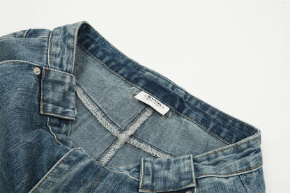 Washed Baggy Wide-Leg Denim Jeans WN11249