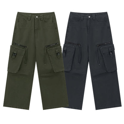 Pantalones de carga grandes de bolsillo de bolsillo grande WN11529