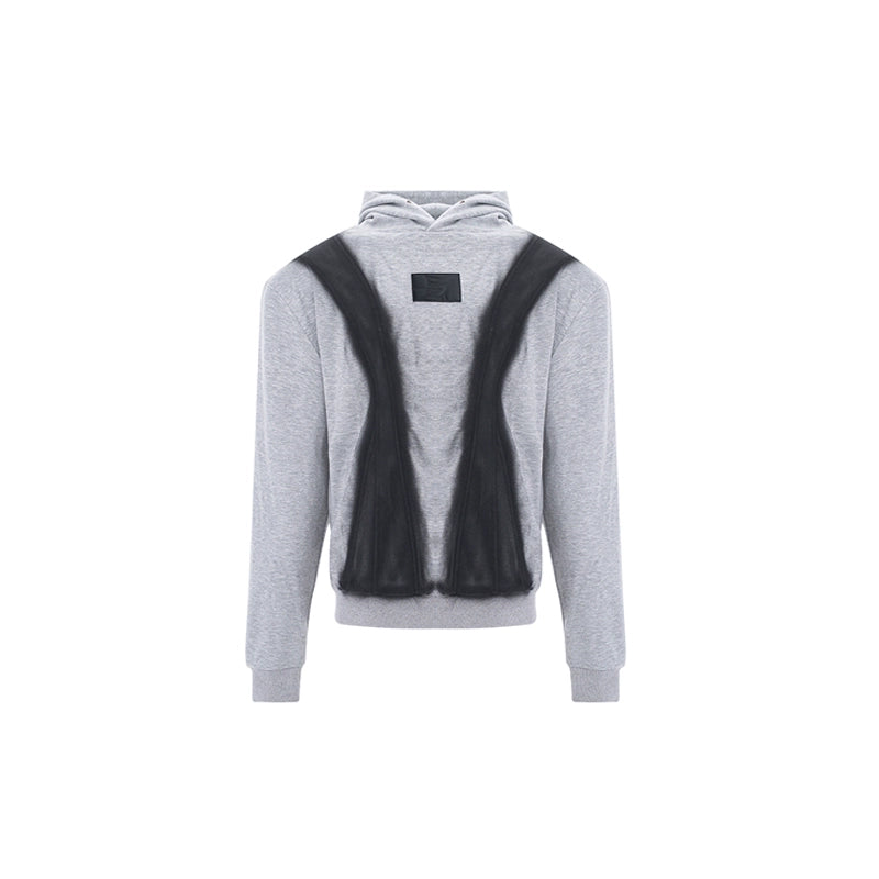 Spray Paint Shoulder Pad Heavyweight Hoodie WN8085