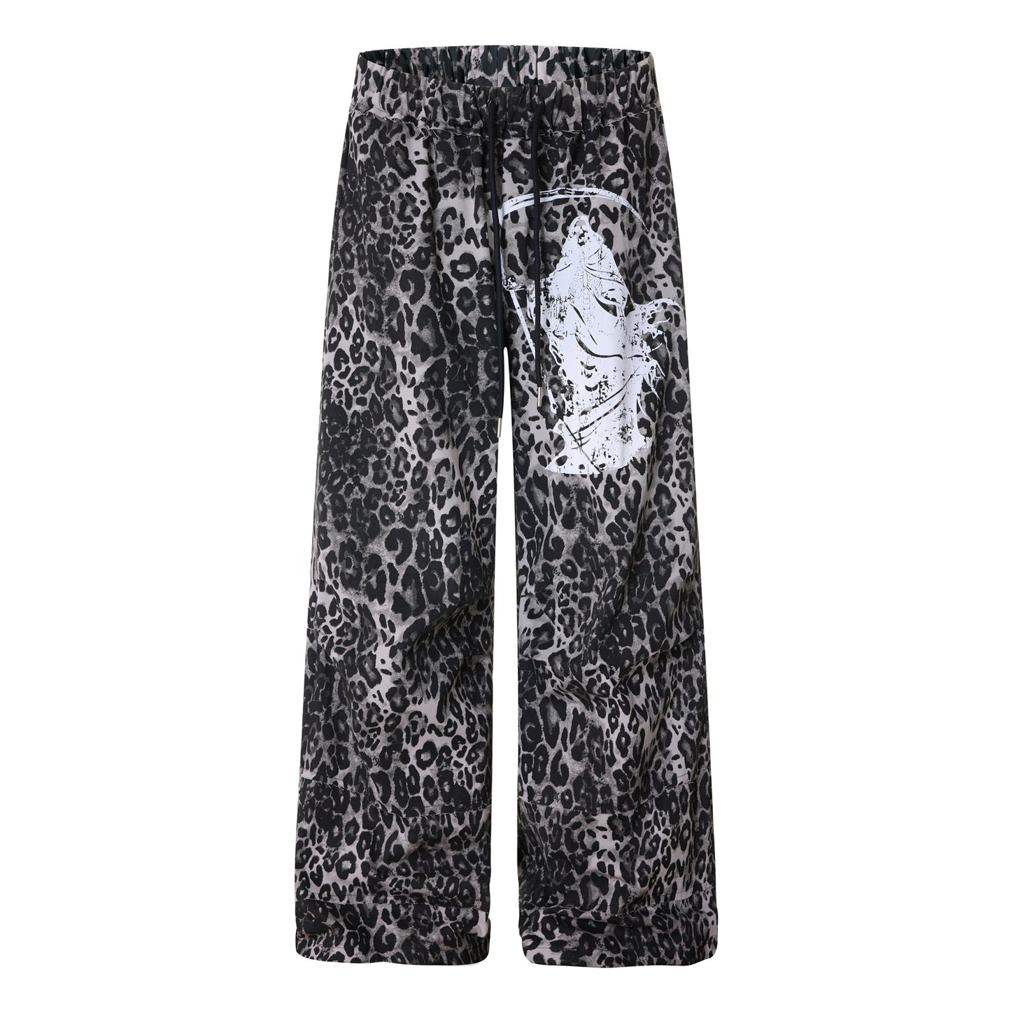 Leopard Print Wide Leg Cargo Pants WN26043