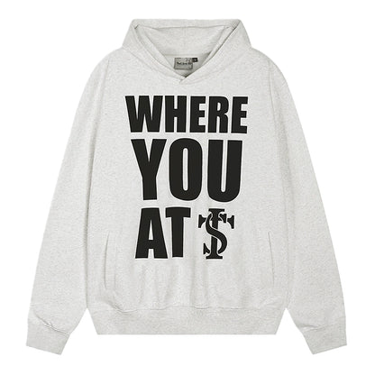 Letter Print Pullover Hoodie WN12033