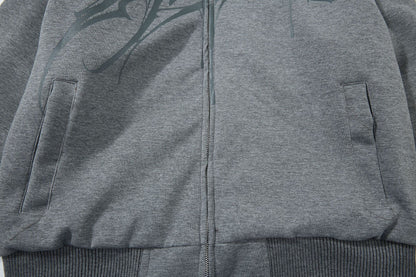 Fake Fur Collar Leopard Print Padded Jacket WN23076