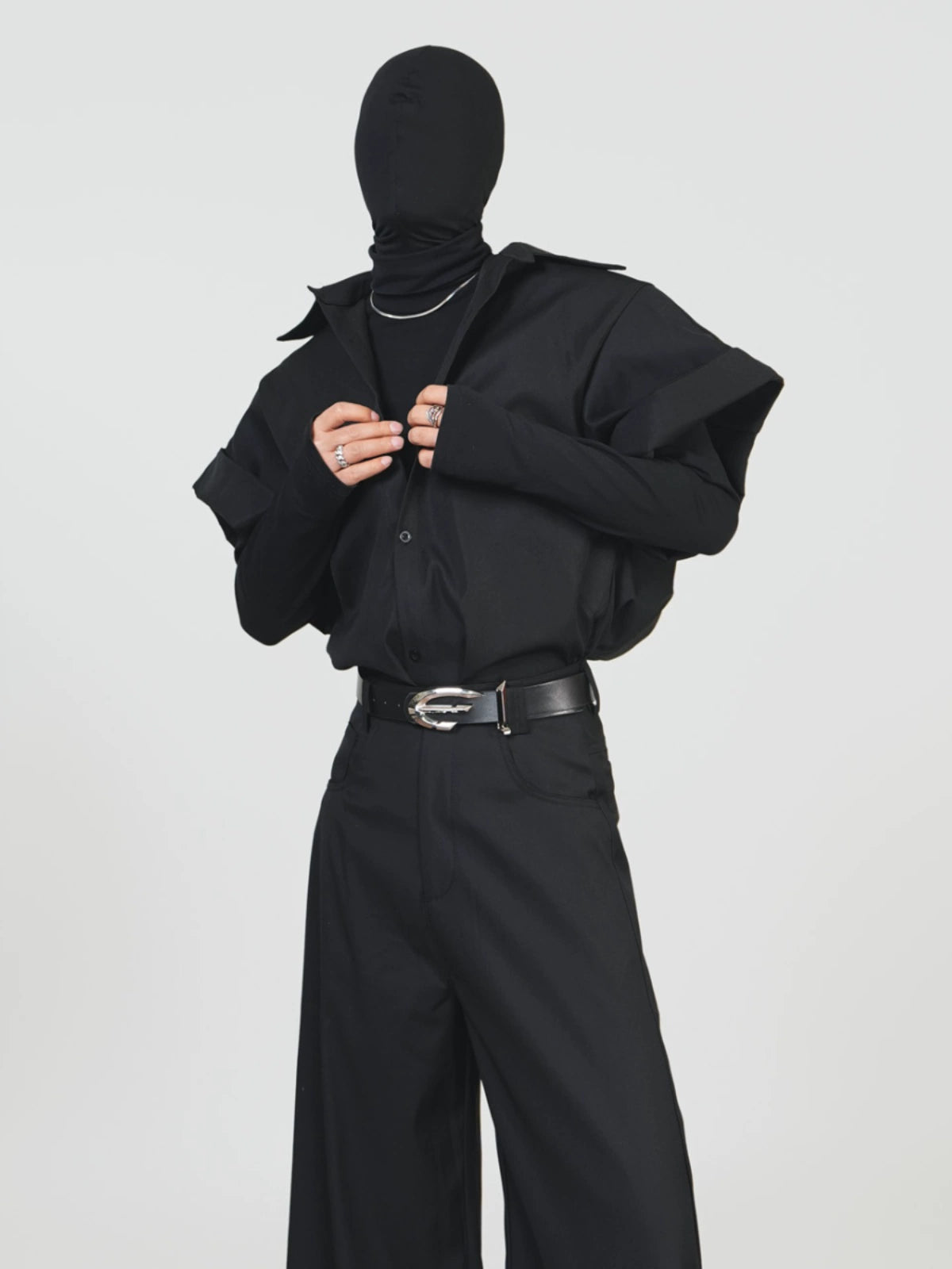 Wide Cuff Design Short Sleeve Shirt WN17378