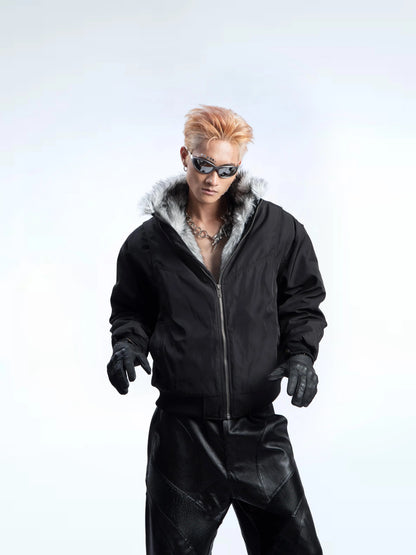 Fleece Lining Stand Neck Puffer Jacket WN20631