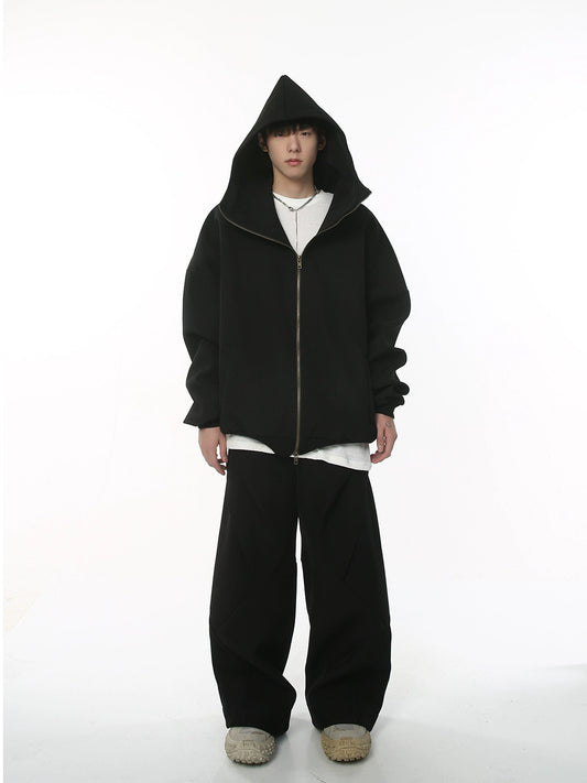 Oversize Double Zipper Sweat Hoodie & Pants Setup WN9360