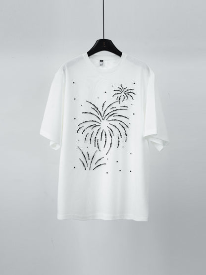 Firework Studs Design Short Sleeve T-Shirt WN23626