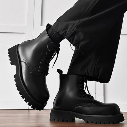 Chunky Lug Sole Platform Lace-Up Boots WN24551