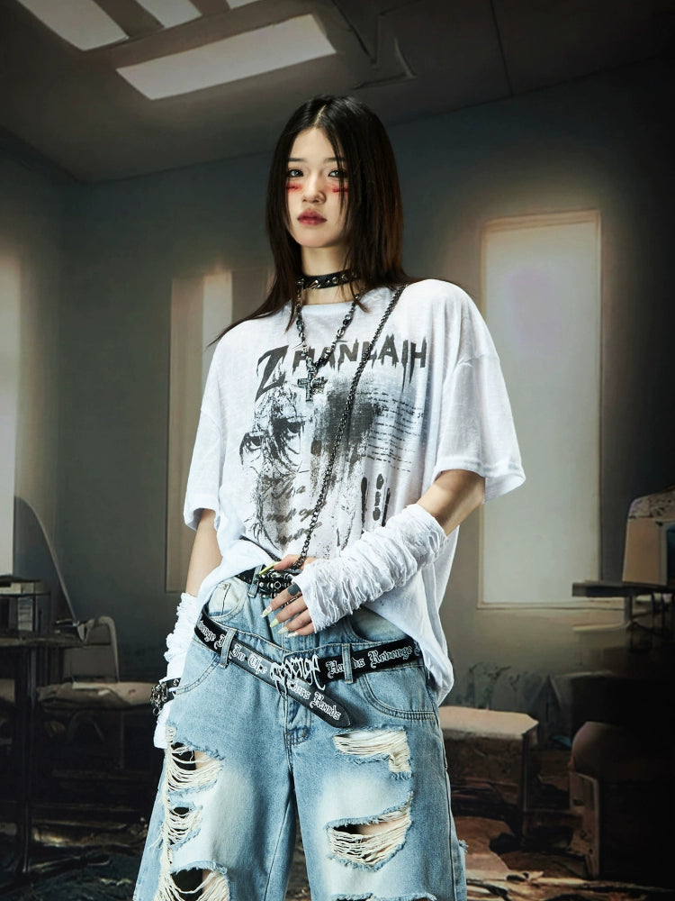 Breathable Stretch Print Short Sleeve T-Shirt WN18497