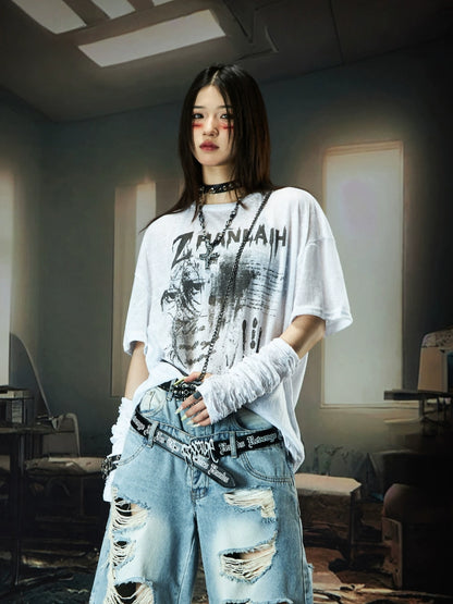 Breathable Stretch Print Short Sleeve T-Shirt WN18497