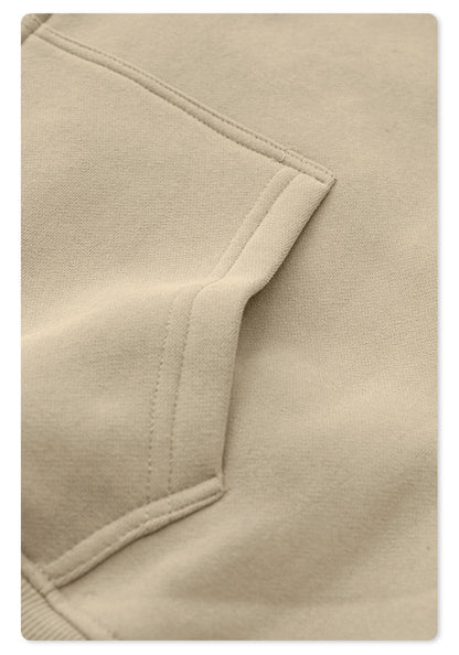Fleece Lining Oversize Washed Zipper Hoodie WN9943