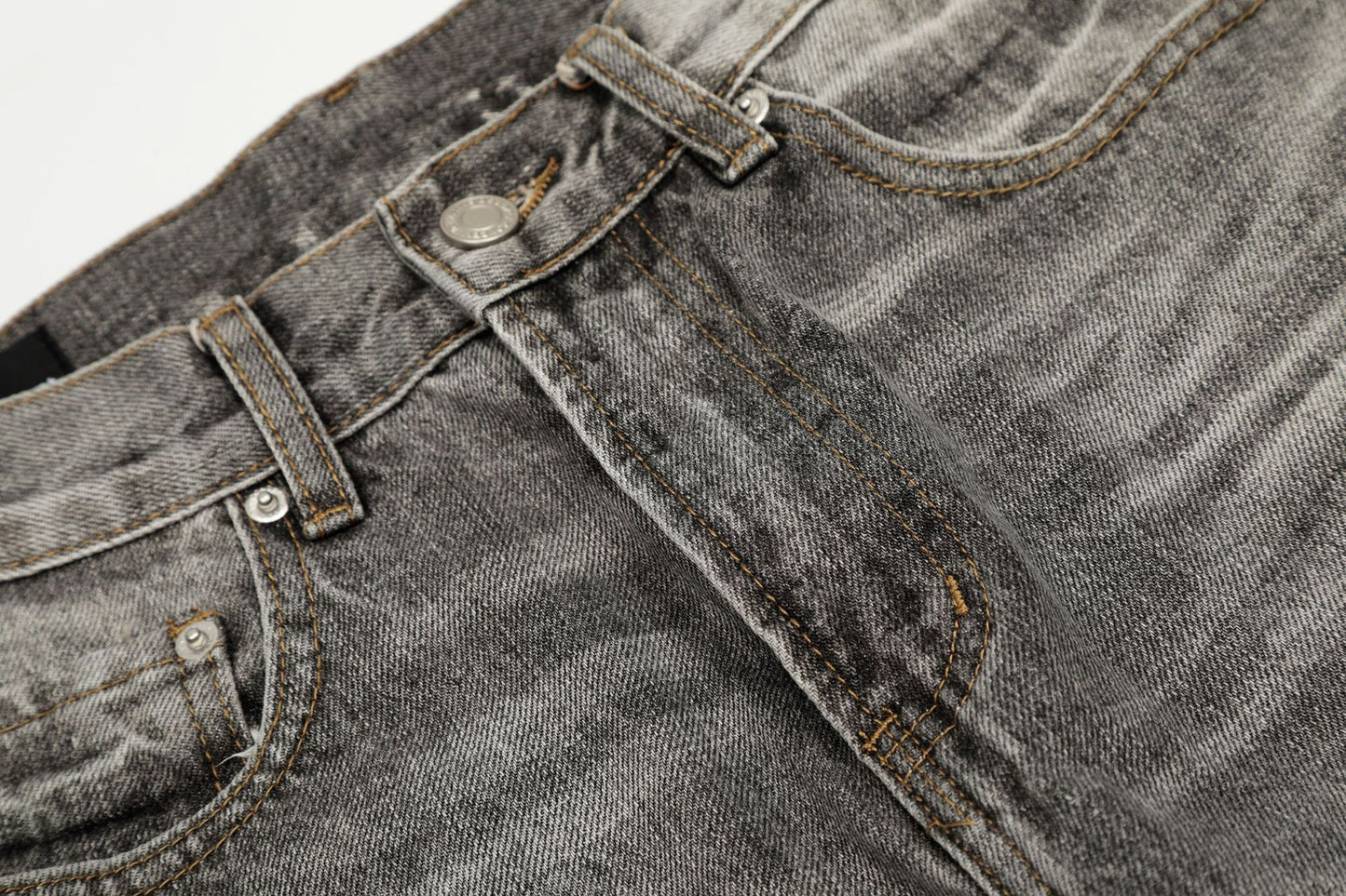 Dirty Washed Paint Wide Leg Denim Jeans WN25929