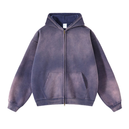 Vintage Dyed Heavyweight Zipper Hoodie WN6645