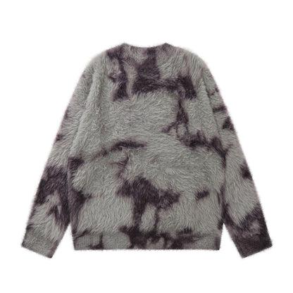 Tie-Dye Fake Mink Knit Sweater WN11000