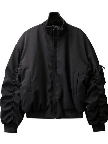 Oversize Stand Neck Short Padded Jacket WN22333