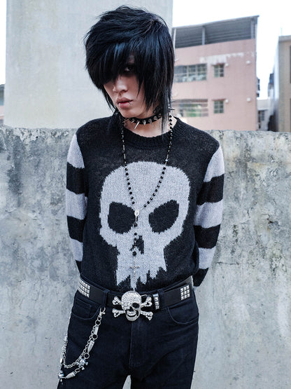 Skeleton Design Knit Sweater WN15919