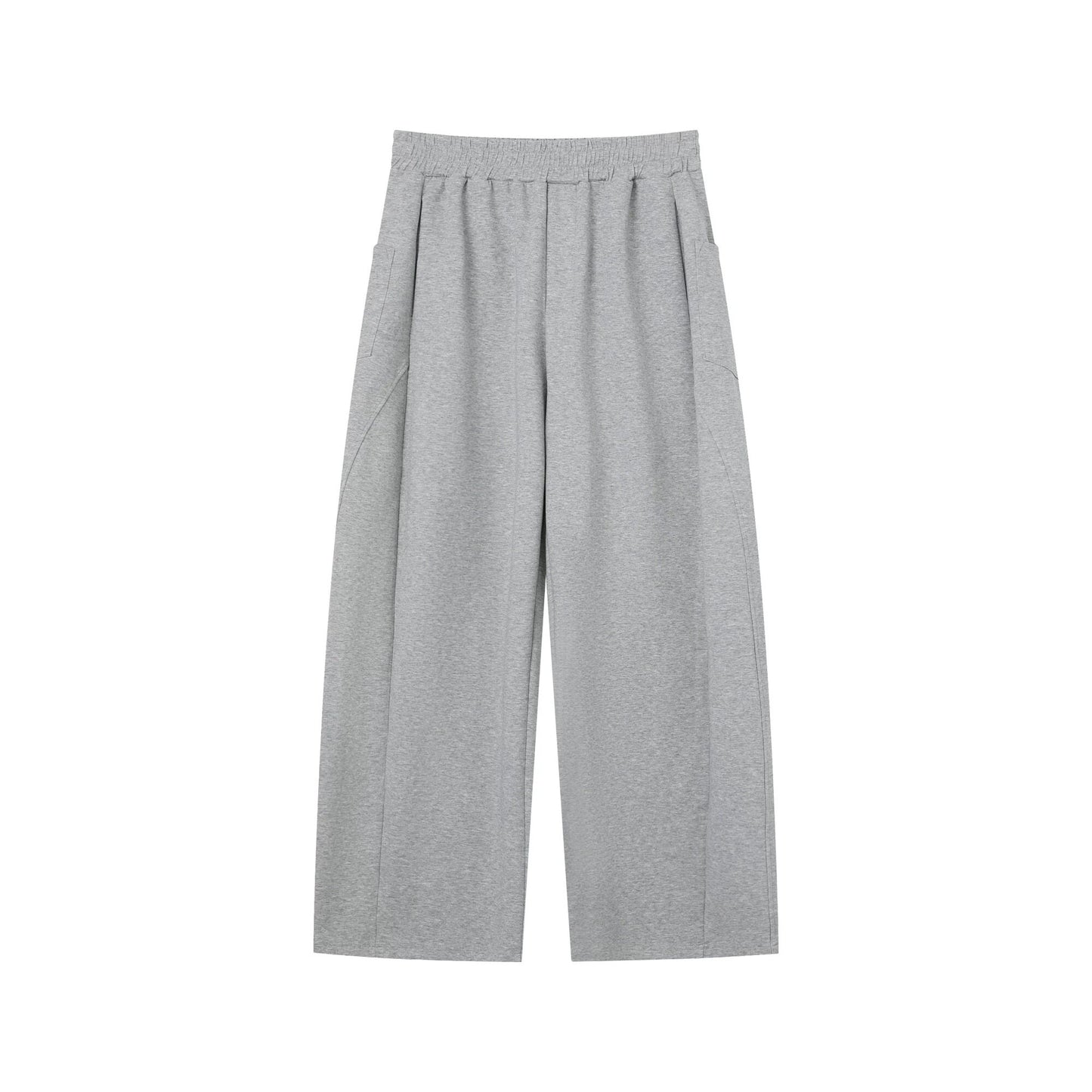 Standing-Collar Button Short Sleeve T-Shirt & Wide Leg Sweatpants Setup WN25022