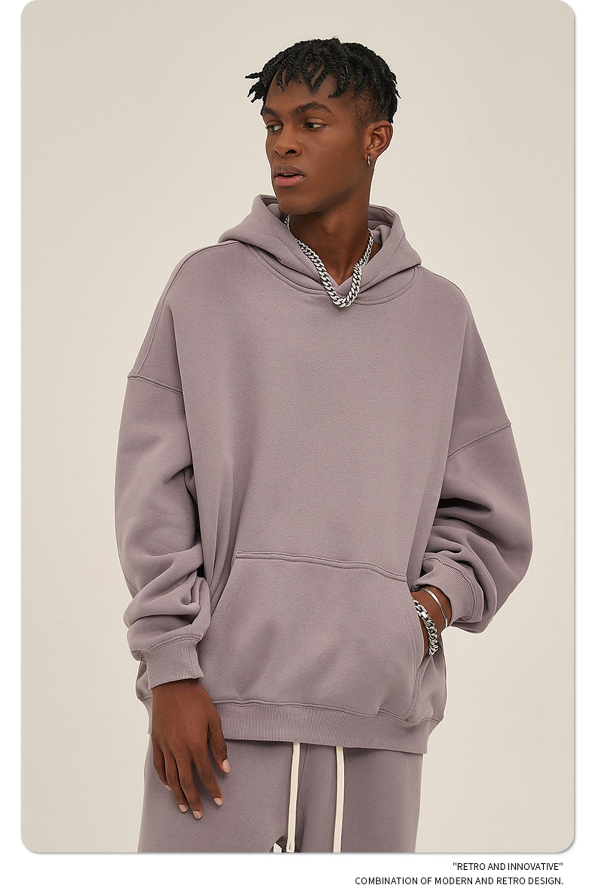 Oversize Heavyweight Hoodie & Heavyweight Sweatpants Setup WN6638-K