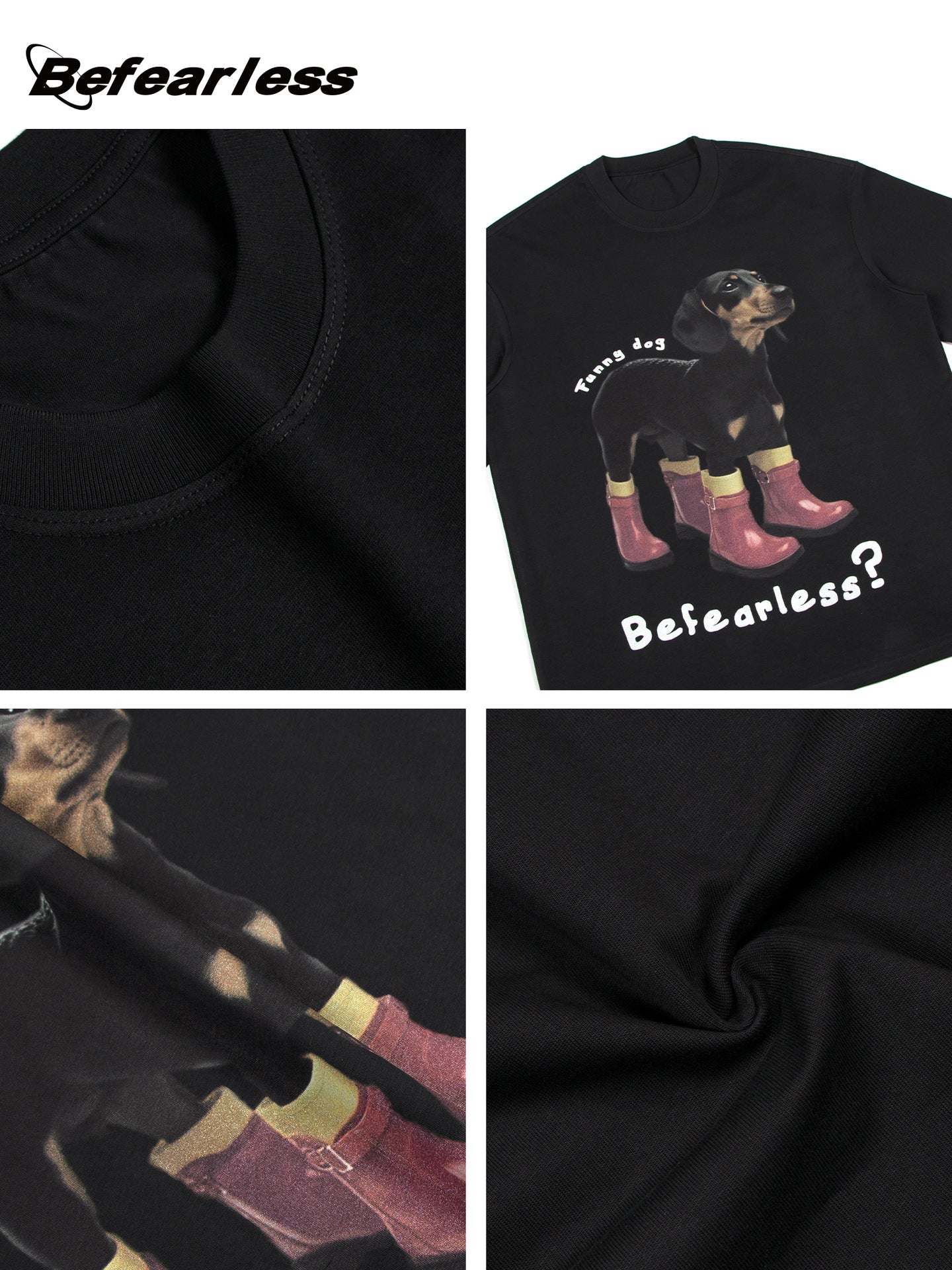 Dog Graphic Letter Short Sleeve T-Shirt WN26277