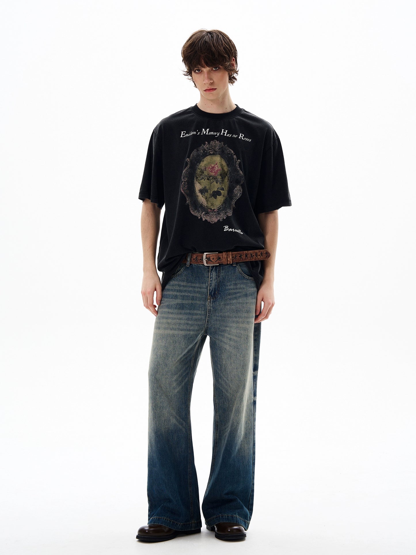 Graphic Letter Print Short Sleeve T-Shirt WN19197