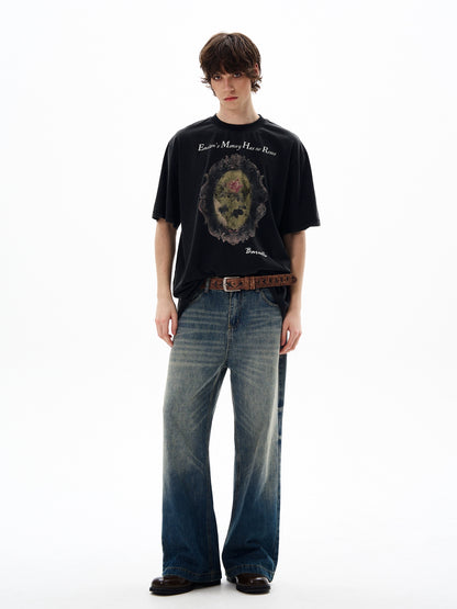 Graphic Letter Print Short Sleeve T-Shirt WN19197