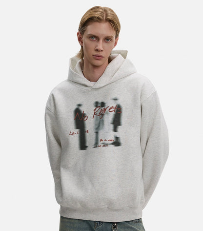 Washed Portrait Print Oversize Hoodie WN21427