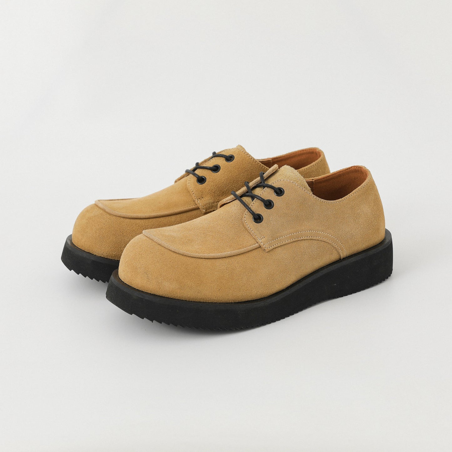 Thick Sole Lace-Up PU Leather Derby Shoes WN21266