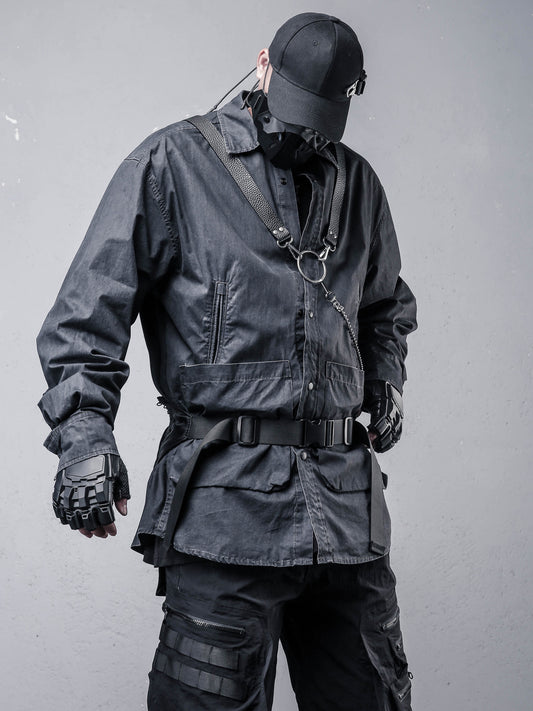 Deconstructed Utility Square-Neck Shirt WN22519